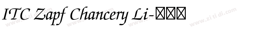 ITC Zapf Chancery Li字体转换